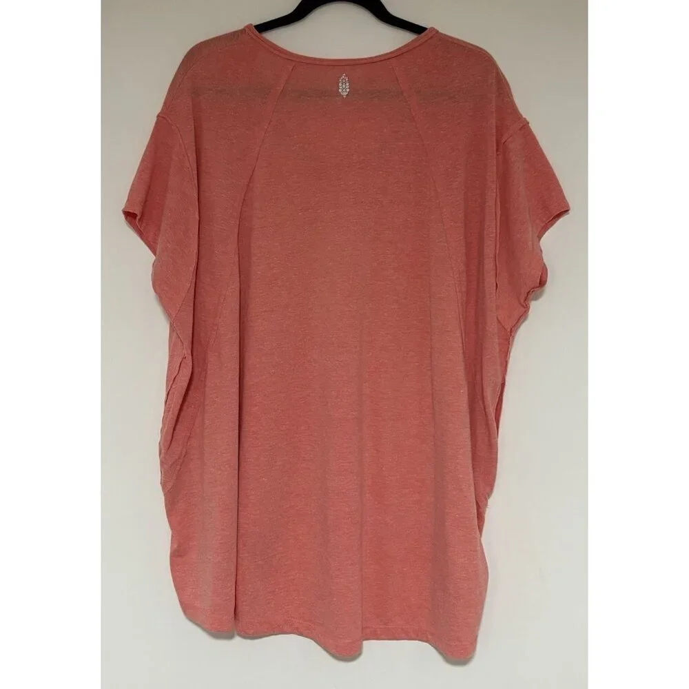 FREE PEOPLE MOVEMENT CITY VIBEZ TUNIC TEE OB815486 MORNING BURST SIZE XS